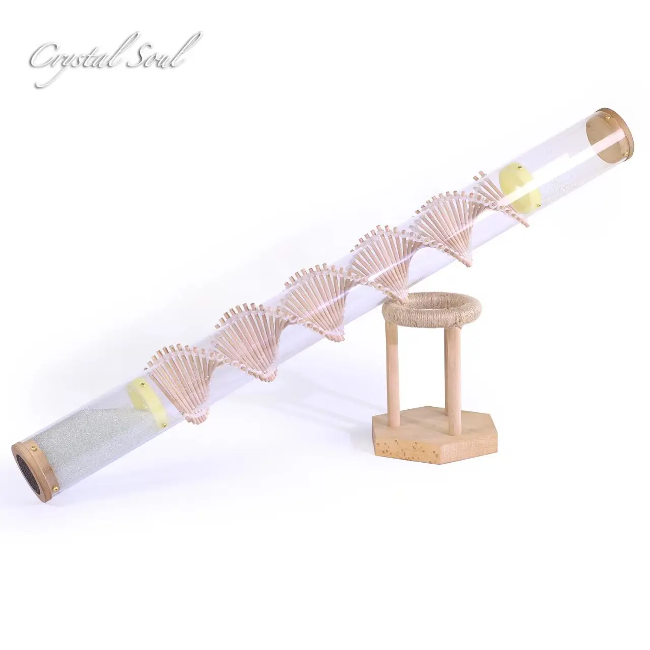 CrystalSoul 1 min Rainstick Sound Therapy Instrument Authentic Rainstick for Meditation Yoga Relaxation with Organic Beads