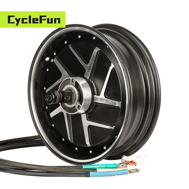 YMMOTOR 13*3.5 Inci 3000W V3 WP BLDC Roda Kustom Motor Hub 3KW untuk Sepeda Motor Listrik Daya Tinggi Kecepatan Terus Menerus 90kmh