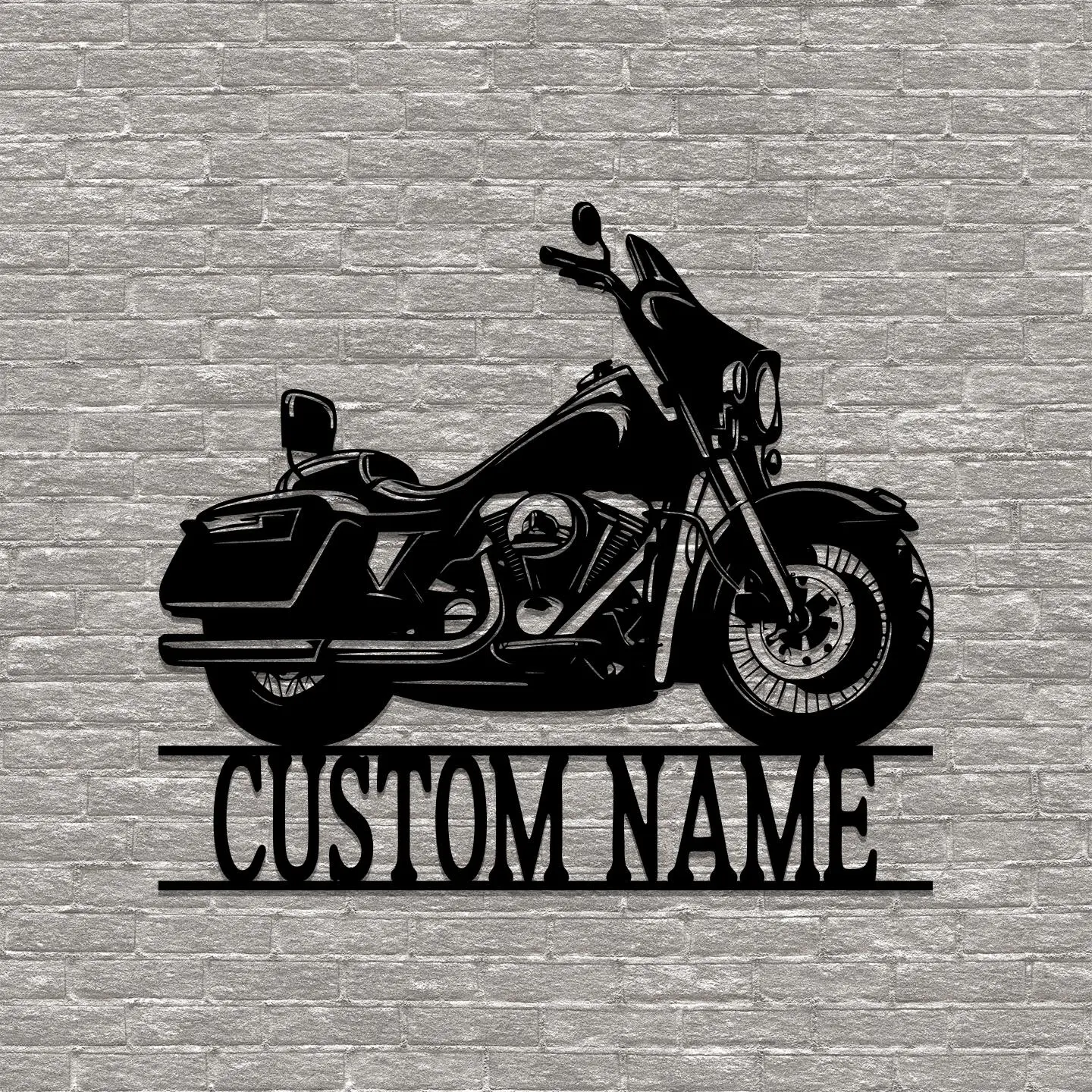 Custom Motorcycle Metal Sign , Personalized Biker Wall Art , Garage Decor