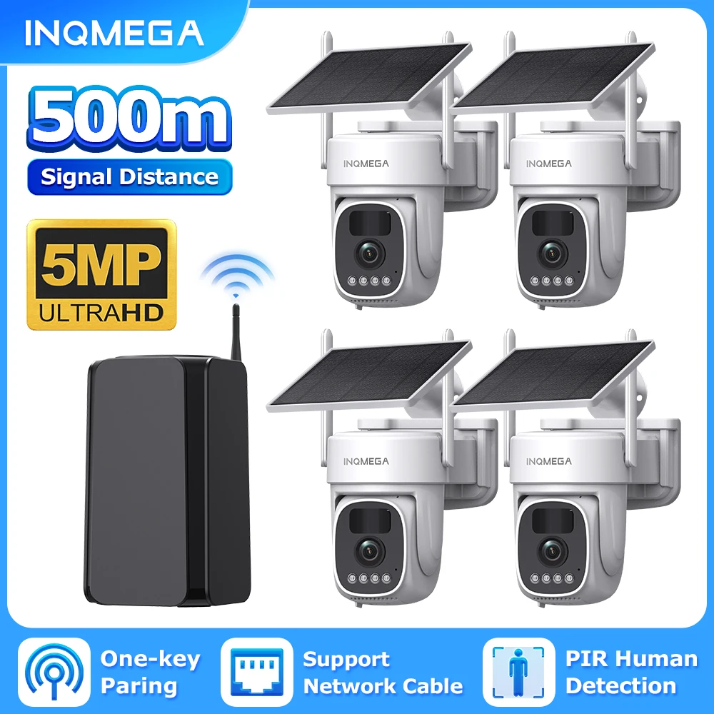 5MP Solar Battery Camera with Home Hub Combo Kit 7800mAh Powered by Solar Panel WIFI CCTV Outdoor Surveillance Set