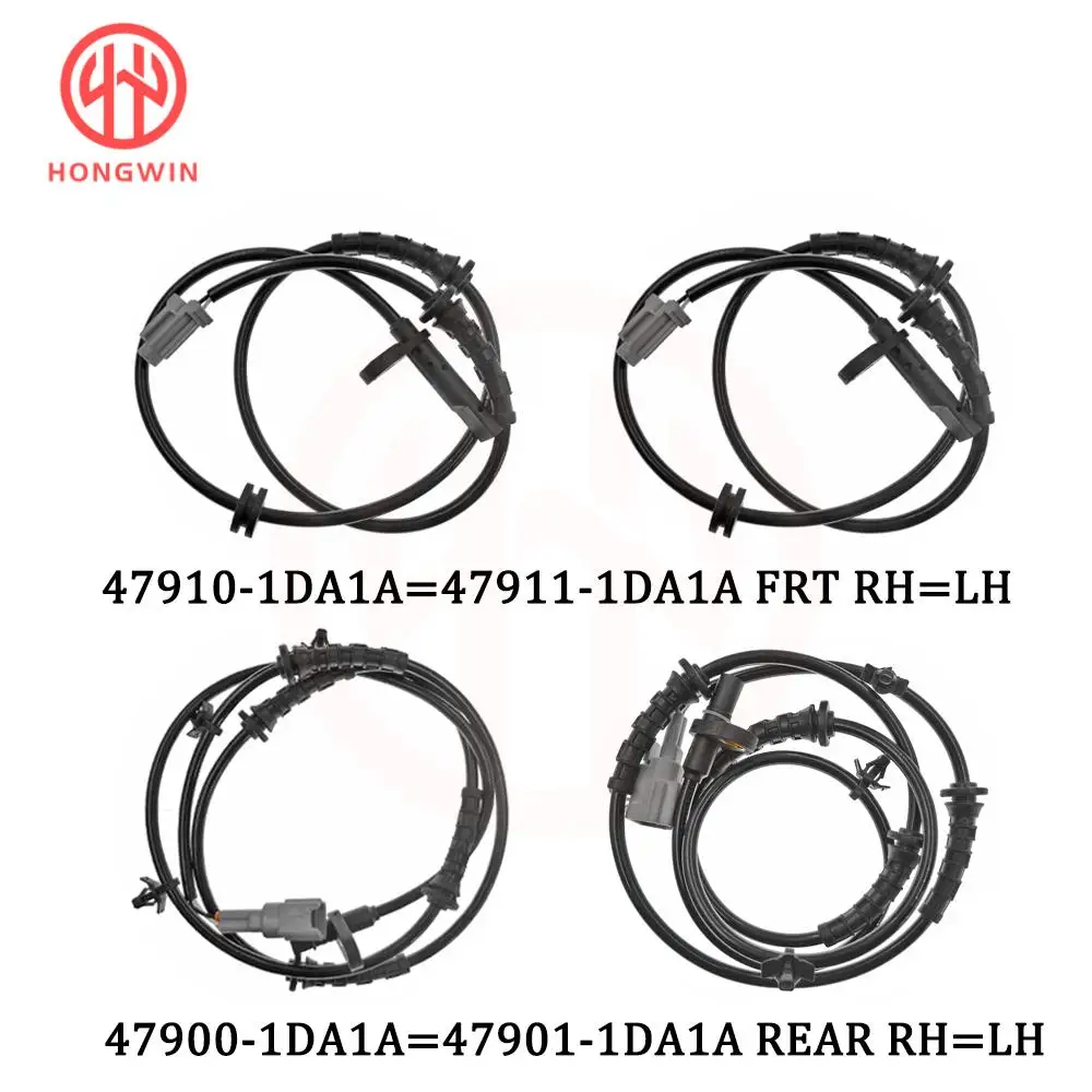 Front Rear LH RH Wheel Speed ABS Sensor For Nissan Rogue X-Trail S35 T31 T31Z 2.5L L4 4WD OEM 47910-1DA1A 47910JG000 47900-JG200