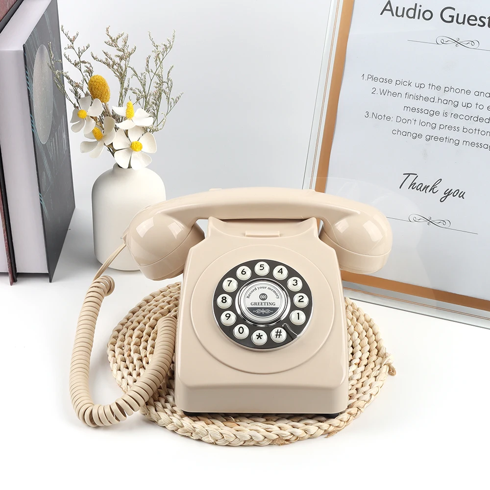 Audio guestbook wedding phone retro audio guest message book for recording customized audio message birthday party confession