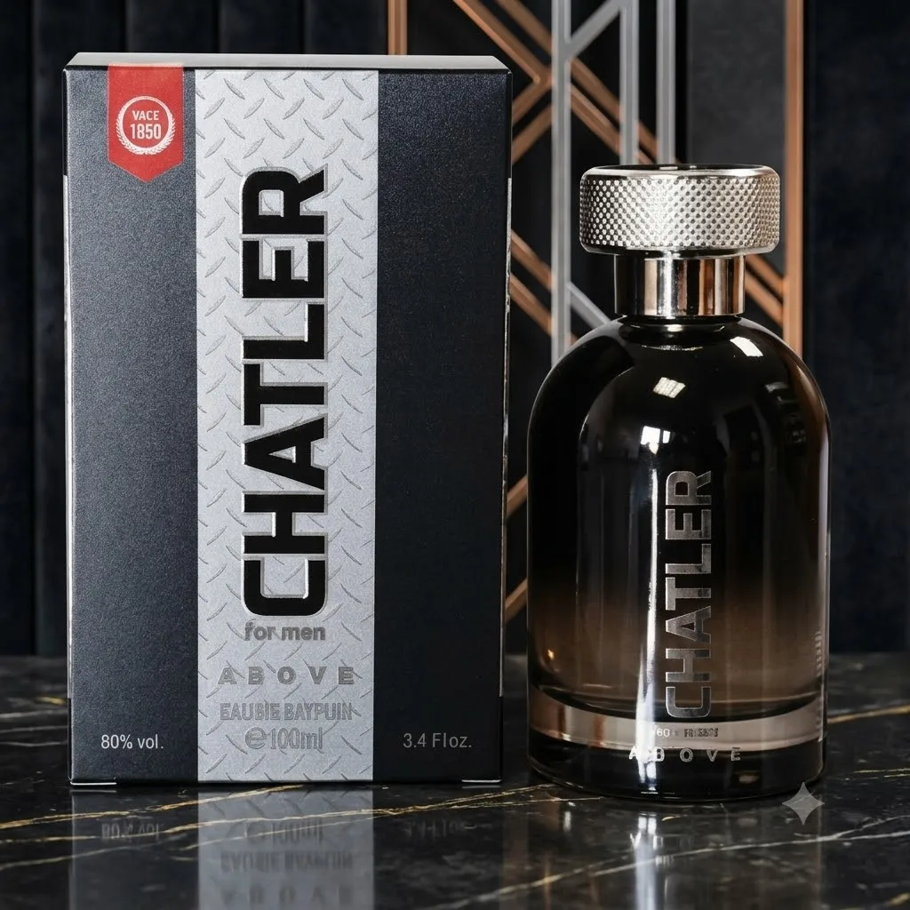 Ci-dessus pour hommes 100ml - Chatler. Parfum pour homme Eau de Parfum au parfum boisé et aromatique avec des notes fraîches de lavande, de bergamote et de cèdre.