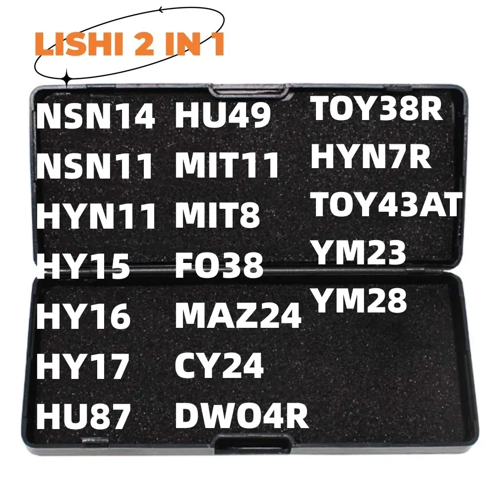 NO black box lishi 2 in 1 tool NSN14 NSN11 HYN11 HY15 HY16 HY17 HU87 HU49 MIT11 MIT8 FO38 MAZ24 CY24 DWO4R TOY38R HYN7R TOY43AT