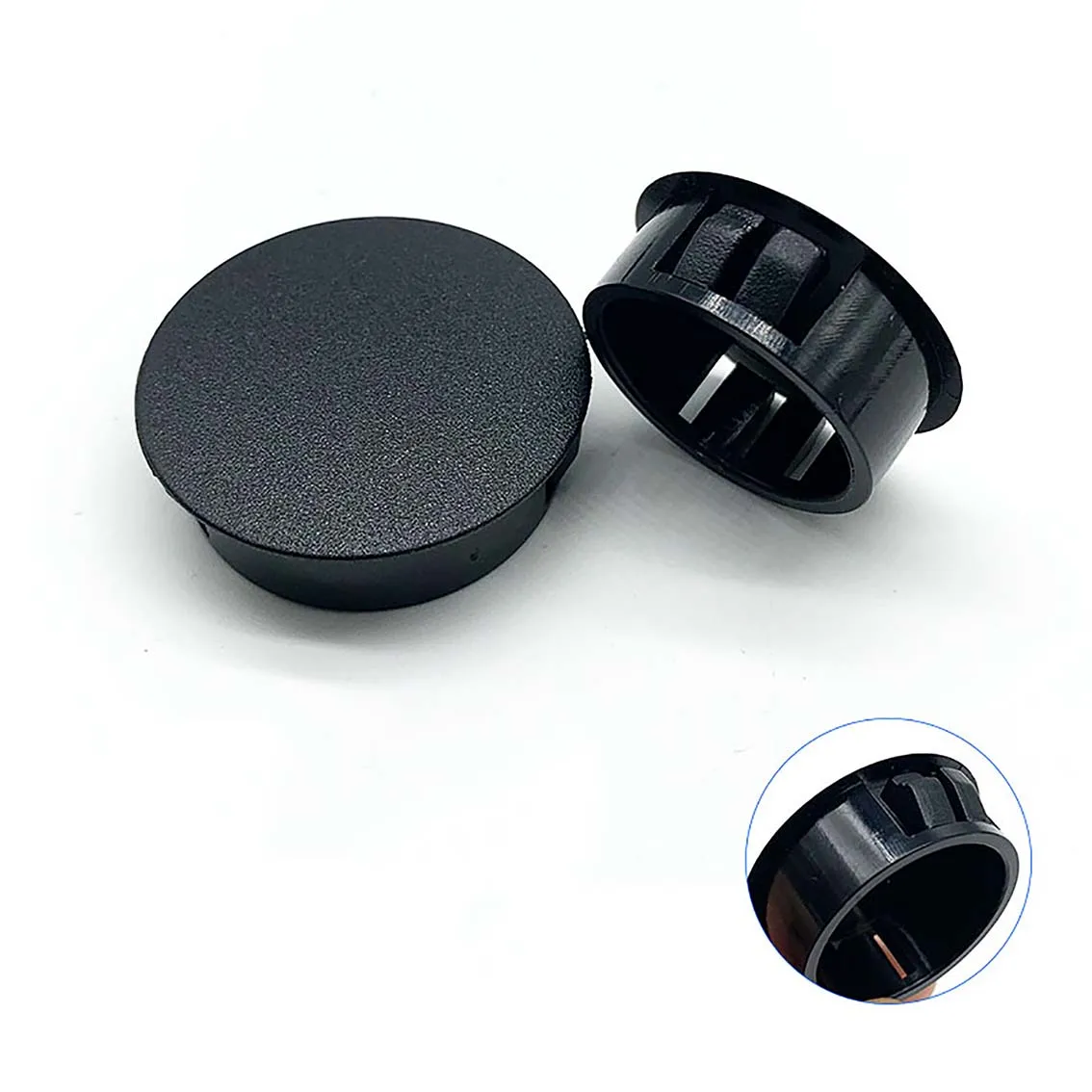 Plug Snap-On Bulat Nilon Hitam 6Mm 8Mm 10Mm-30Mm Topi Lubang Plastik Blanking End Caps Seal Stopper