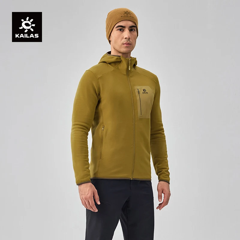 

Мужская флисовая куртка KAILAS Polartec с капюшоном, влагоотводящая, эластичная, термоизолирующая, для походов, альпинизма, ледолазания KG2442106