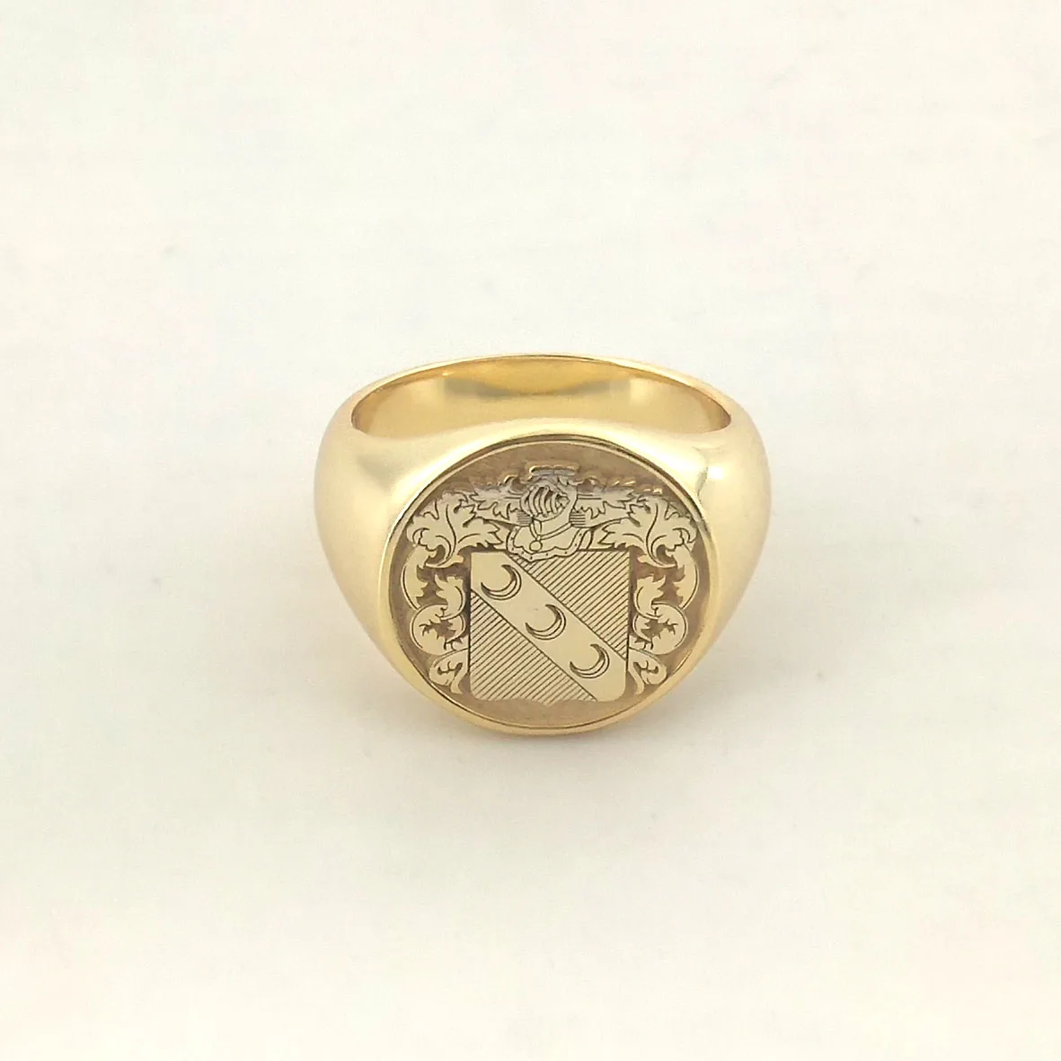 Engraved Name Ring Date Year 15mm Ring for Men A-Z Old English Letter Nameplate Signet Rings Copper Jelwery