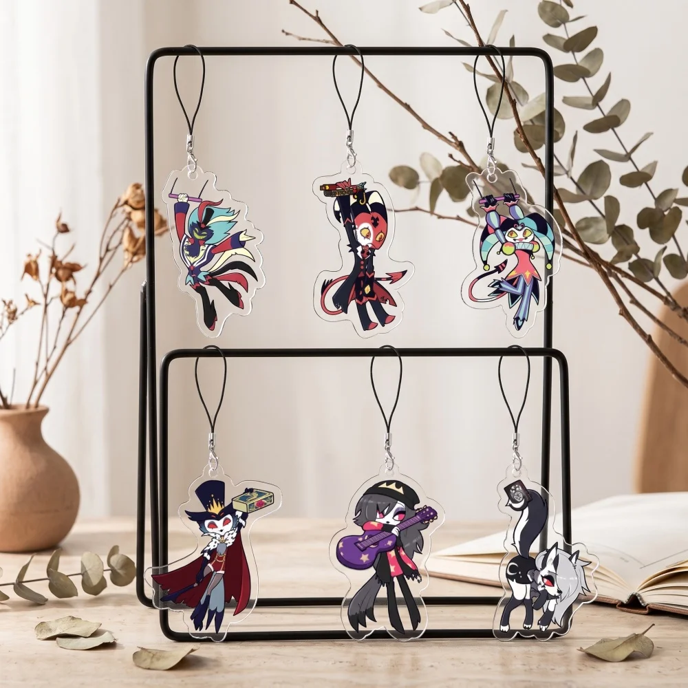 Helluva Boss Acrylic Keychain Charm 5.5cm Anime Phone Strap Blitzo Stolas Loona Fizzarolli Asmodeus Octavia Pendant Bag Gift