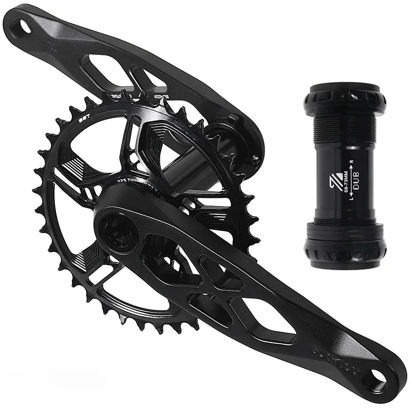 AliExpress UK BUCKLOS Mountain Bike Crankset 170mm for DUB Axis 29mm MTB Crankset 32T/34T/36T/38T 3-nail Straight