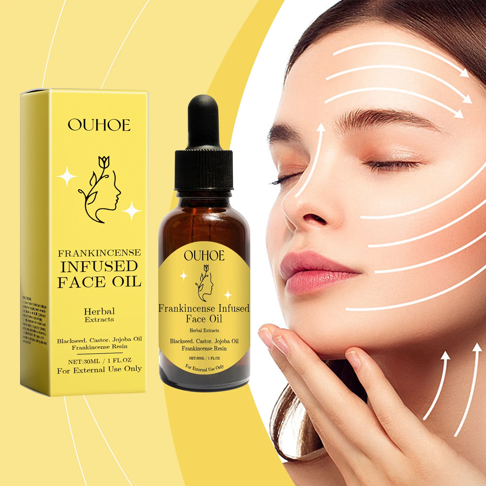 

Frankincense Face Oil Firm Elasticity Skin Soothe Dryness Facial Repair Skin Barrier Moisturizing Brightening Facial Skin Oil