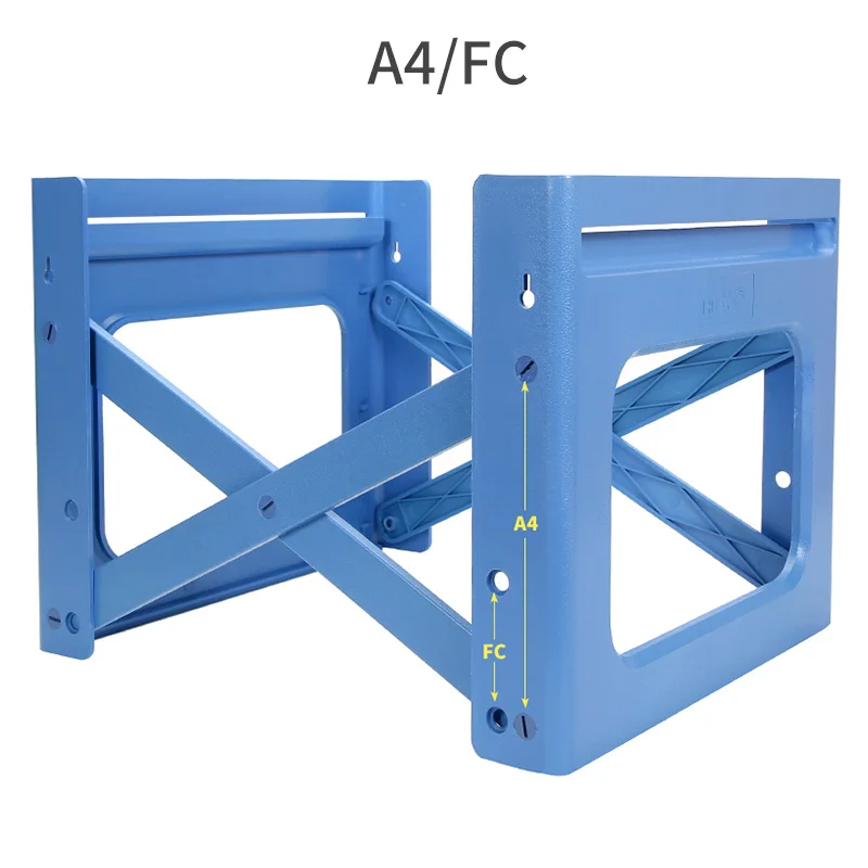 حامل ملفات سطح المكتب البلاستيكي HUAJIE A4/FC، منظم قابل للطي، حامل ملفات معلق أزرق موفر للمساحة للمستندات والأوراق المكتبية