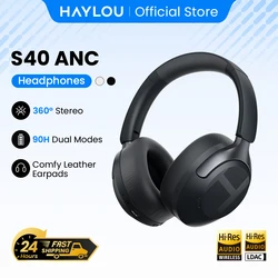 HAYLOU S40 ANC Wireless Headphone 50dB Noise Canceling Hi-Res 3D Spatial Audio Earphone with LDAC Bluetooth 6.0 Over Ear Headset