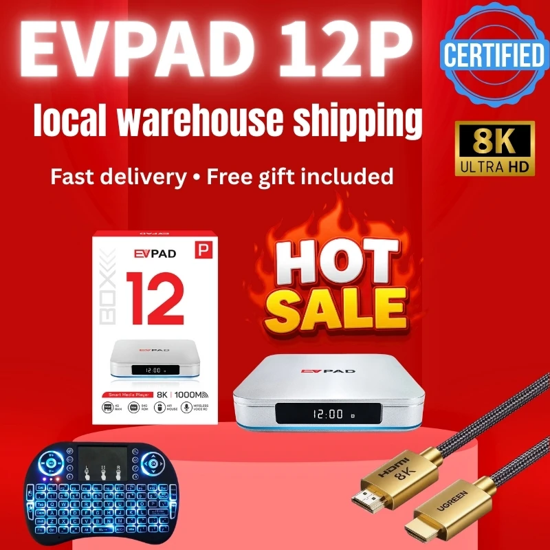 [Official store]EVPAD 12P 2026 EV PAD Android TV Box yibo 4GB64GB best set top box hot in Korea Japan USA SG CA UK Au form 11P