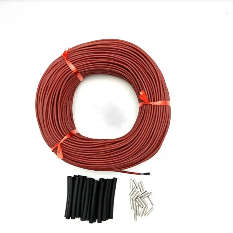 10 bis 220 Meter 12k boden warmes Heiz kabel 33 Ohm/m Silikon kautschuk mantel Kohle faser V Kohle