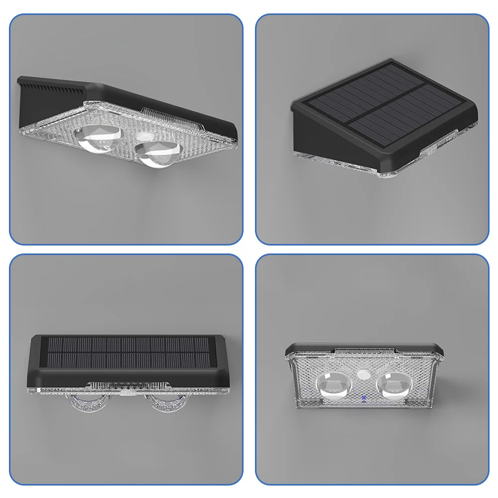 Solar Deck Lights Retro 4-Pack – IP65 Waterproof LED Fence Lights, Warm White, Auto On/Off