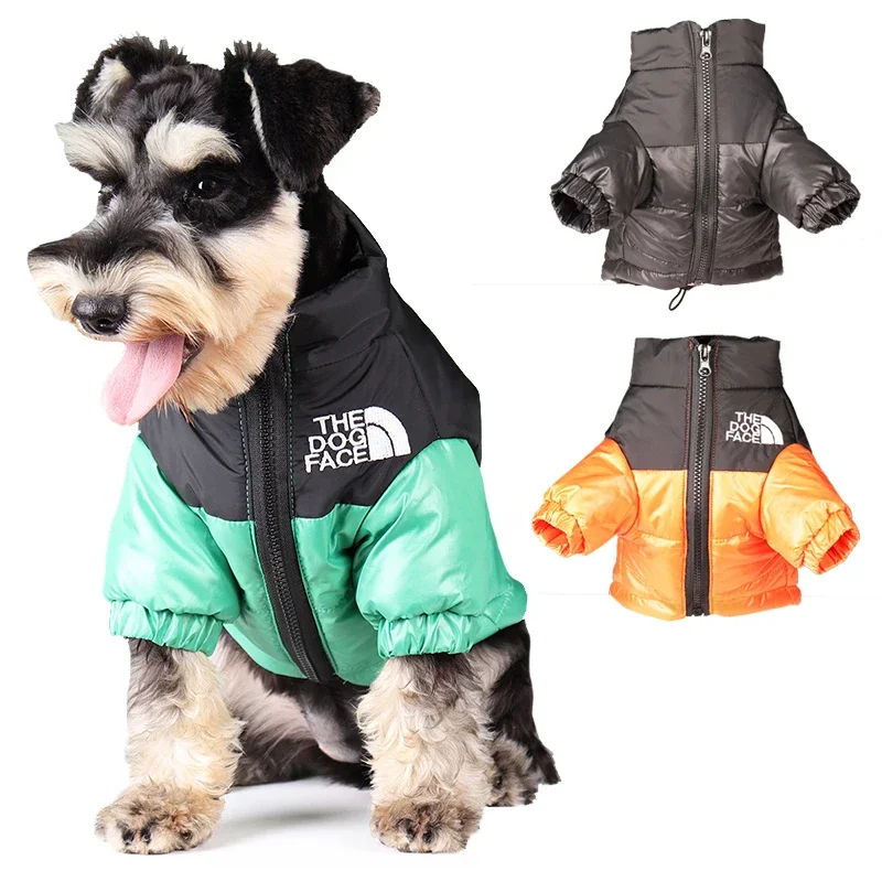 Duże zimowe ubrania dla psów Buldog francuski Szczeniak Ciepła wiatroszczelna kurtka Mały średni pies Odblaskowy płaszcz Chihuahua Pet Outfits — zdjęcie 2