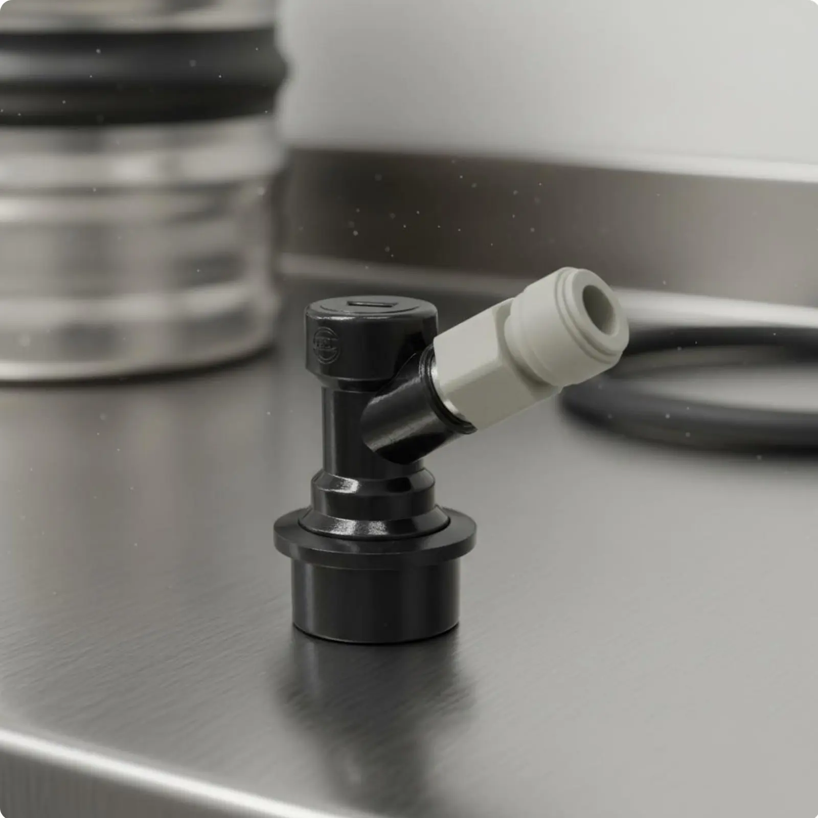 Ball Lock Quick Disconnect Leak-Secure Seal Beer Keg Ball Lock Connector Push-in Keg Fitting for Homebrewers, Home Bar