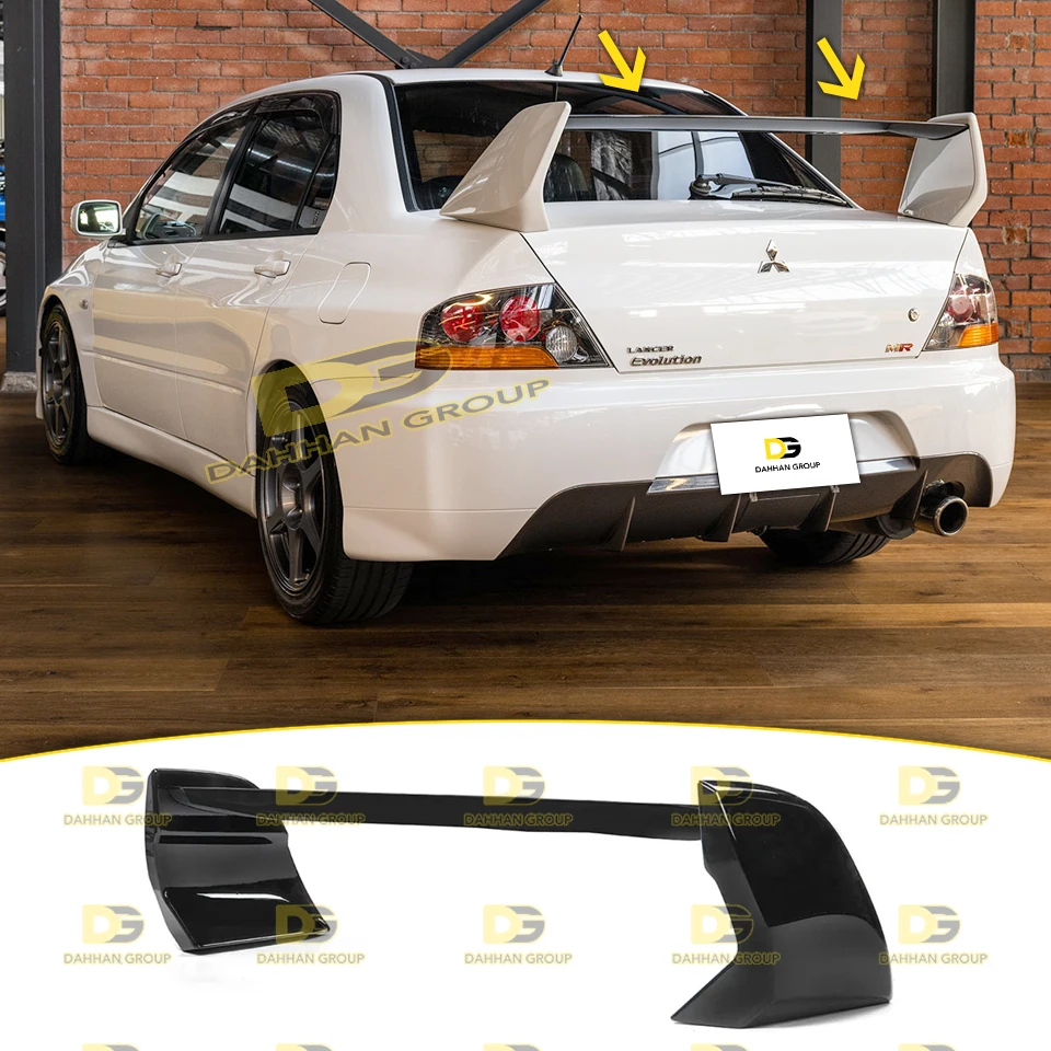 Mitsubishi Lancer Evolution EVO 7 8 9 MR Race Model Rear Trunk Spoiler Wing Lip Primer or Color Painted High Quality Fiberglass