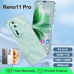 2024 New high-end Mobile Phones Reno 11 Pro 6.8 inches Cellphones 16G+1T smart phone 5g Dual Sim 6800mAh 108MP Global Version