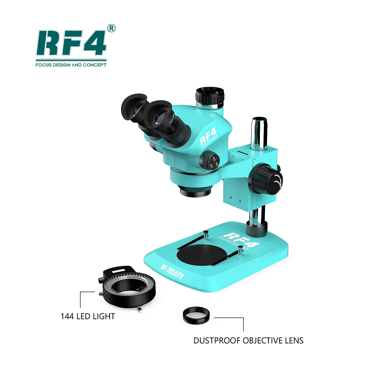 Factory Price RF4 RF7050TV 7-50X RF6565TV 6.5-65X RF7050TVW Operating Fluorescent Mobile Phone Repair Trinocular Microscope