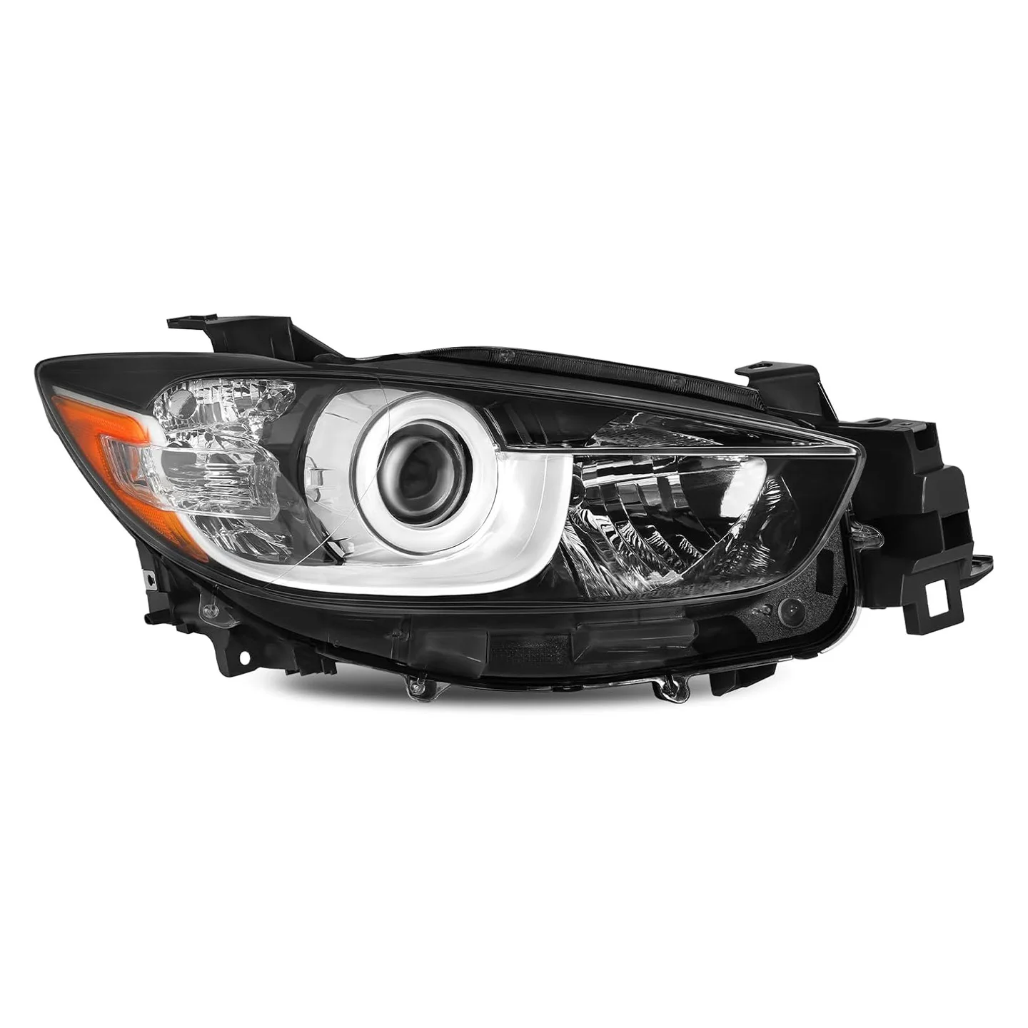 

Фара галогенная в сборе, хромированный корпус - правая, совместима с Mazda CX-5 2013-2016 гг.