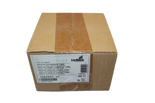 InnoTech-Atira canto conector, durável gaveta do armário encaixe, prata direito, 1062502, 40 pcs