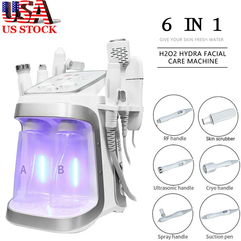 

Portable 6 In 1 Hydra Dermabrasion Small Bubble Facial Beauty Machine Water Dermabrasion Peeling Skin Cleaning Skin Care Tools