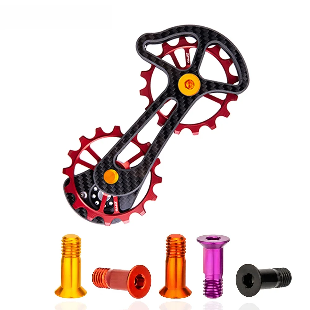 AliExpress ZTTO 2pcs Bicycle Rear Derailleur Jockey Wheel Bolts Pulley Screws AL7075 Mountain Road Bike Guide Pulley Roller Idler Screws