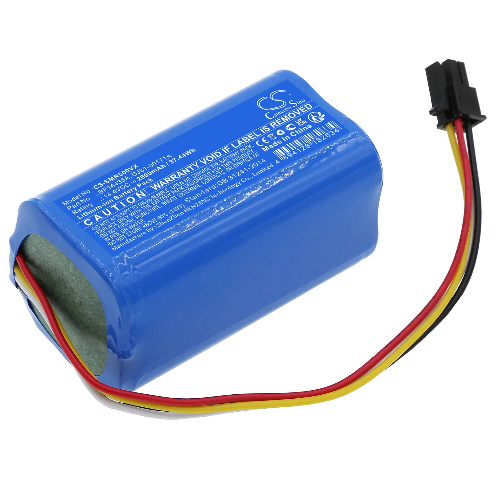 Replacement Battery for Midea i5, i5 Extra, i5 Young, i9 EYE BP14435A 14.4V/mA