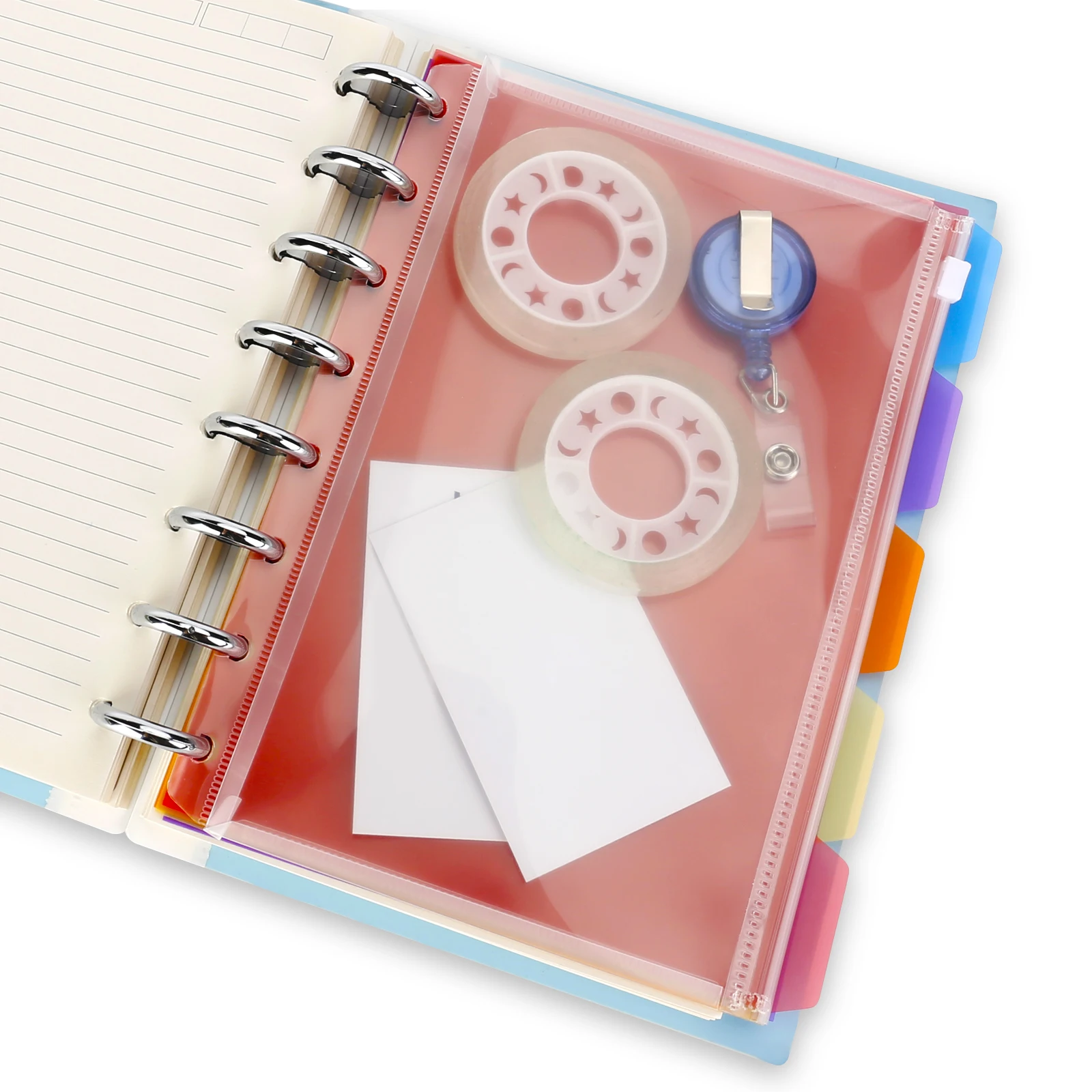 Eagle 5 Index Tags With Separate Pages,Multi-color binder index divider,School Separator Folder,Suitable For Notebook Loose-leaf