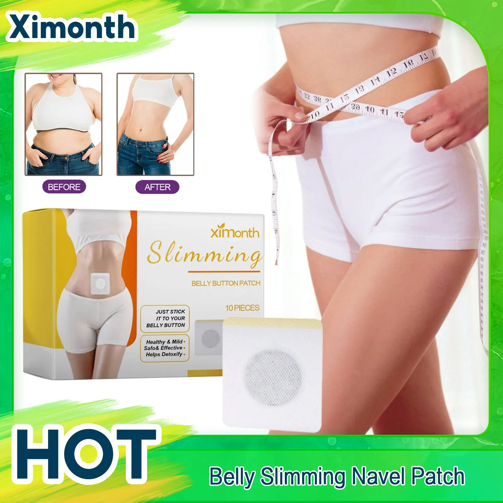 

Belly S-limming Patch Promote Metabolism Break Down Cellulite Thin Arm Waist Leg Abdomen Firming Tightening F-at Removal Sticker