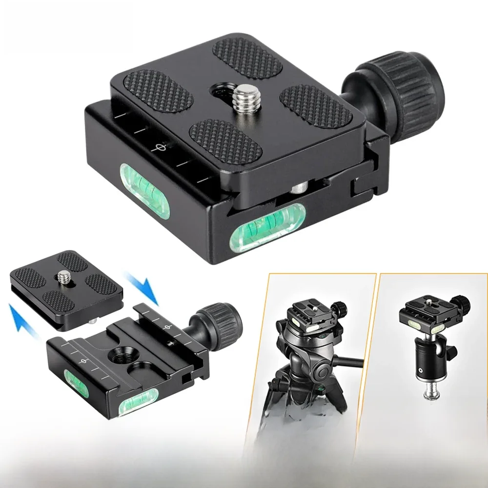 BEXIN QR-50 Uchwyt do kamery, statywu, głowicy kulowej, adapter, baza, szybkozłączka, klips, płyta mocująca do Arca Swiss DSLR, głowica kulowa do aparatu. — zdjęcie produktu 7