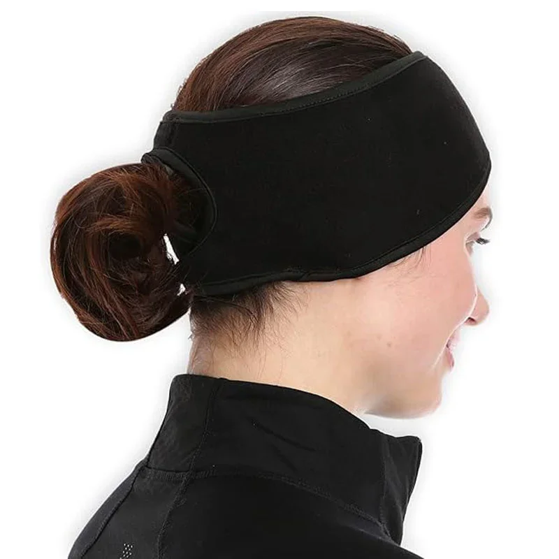 AliExpress 1pcs winter polar fleece ear-warming headband women's outcrop headband Outdoor sports running yoga skiing cycling earmuffs