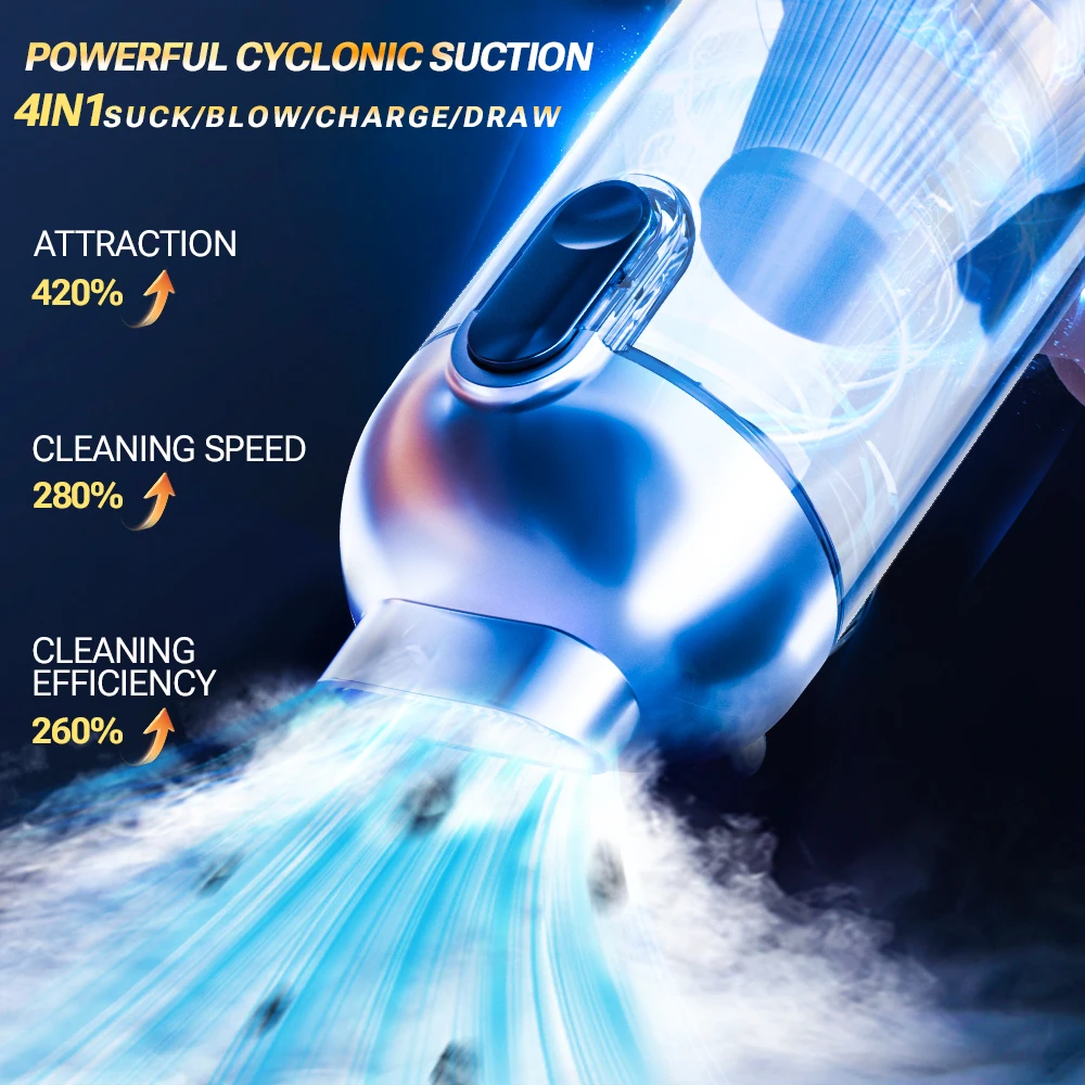 SZUK New Mini Car Vacuum Cleaner 638000Pa Wireless Vacuum Cleaner Powerful Suction Handheld Portable Vacuum Cleaner for car