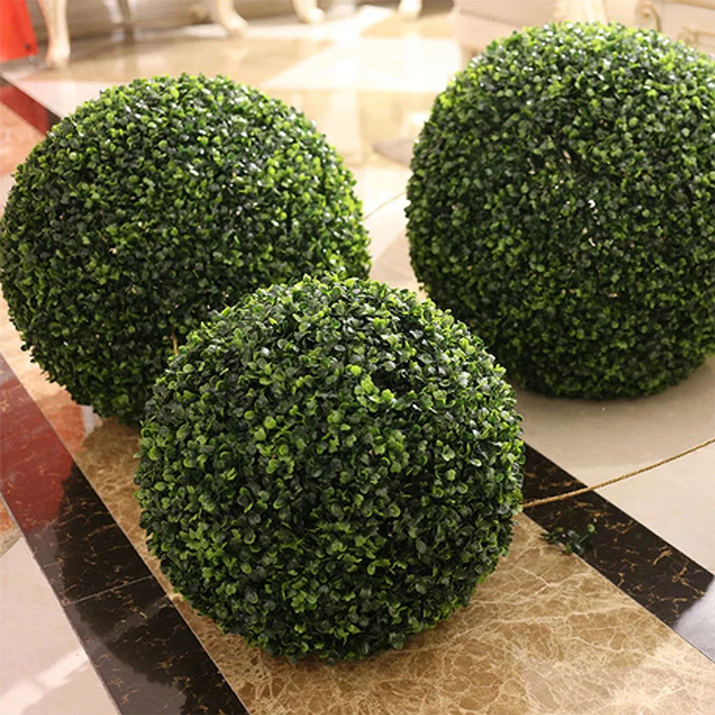Groene langdurige duurzaamheid met kunstplantenbal Kunstbloemen Simulatie Laat grasbal achter - afbeelding 2