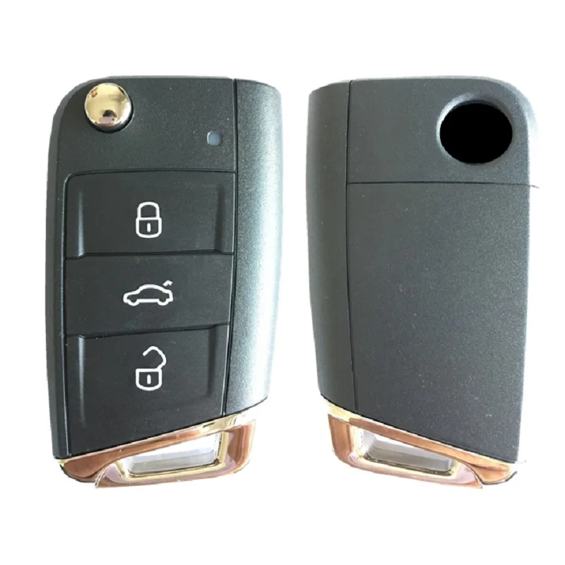 CN001068 Aftermarket MQB For Volkswagen Golf Touran POLO ETC 3 Button Flip Key Remote FCCID 5G0 959 752 BA