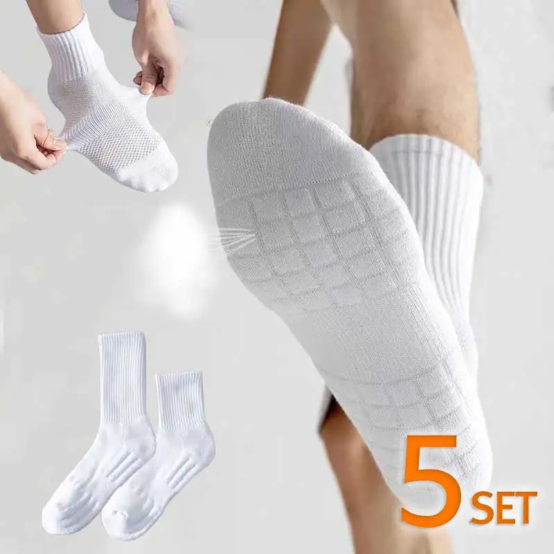 [Korea Shipping/5 Pair Set] Men's Swear New Spring Summer adult socks Running sports socks cushion socks SAC 5PCS