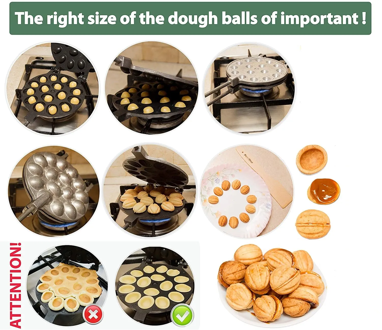 Walnut Cookie Mold Maker 16 halves Non-stick Cookies Pastry Fireproof Non-Stick Casting Walnut Shaped Cooking Mold Fast Shipping