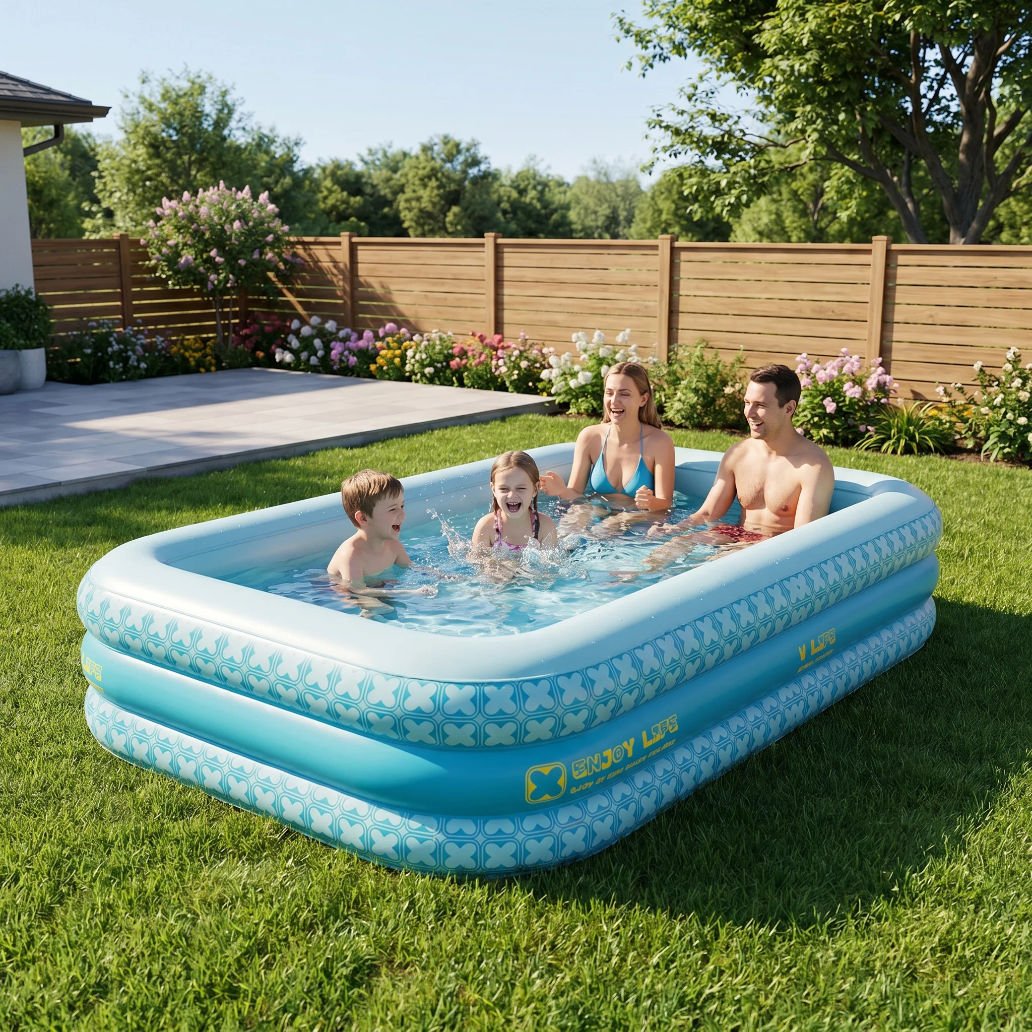 Hot Sale Family, Inflatable Swimming Pools Backyard Above Ground, Swimming Pool for Adults Easy Set up Customizable