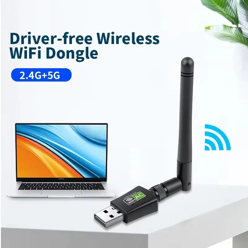 محول واي فاي USB 2.0 ثنائي النطاق 600 ميجا بت في الثانية 2.4 جيجا 5.8 جيجا كوب KP-AW161 #4