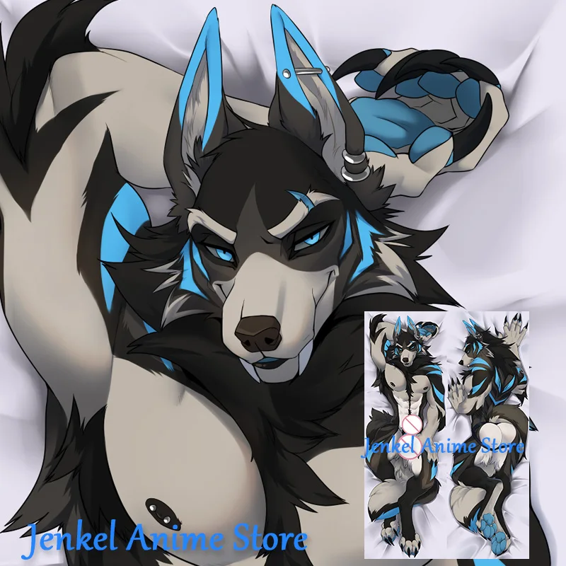 

Dakimakura Werewolf Anime Pillowcase Life size Double sided Print Body Pillow Cover