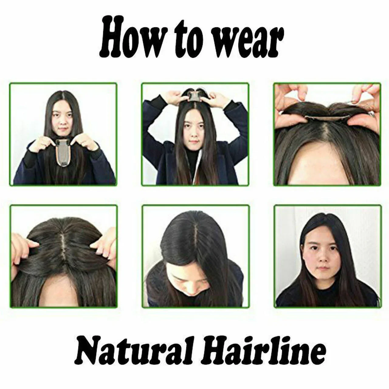 LaaVoo Virgin Hair Topper 6*7 Zoll & 3*5 Zoll Haarteile Extensions für Frauen Haarspange auf echtem brasilianischem handgefertigt Topper-Haar