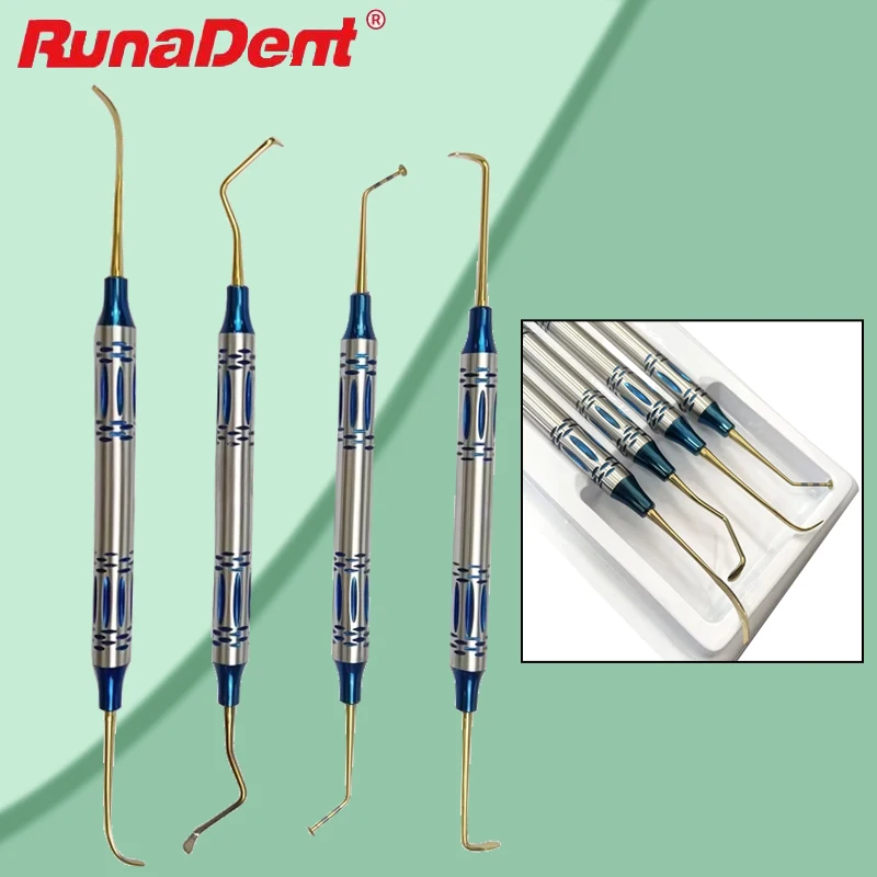 

Dental Sinus Lift Instruments 4Pcs Set Stainless Steel Maxillary Kit for Implant Surgery & Oral Clinic