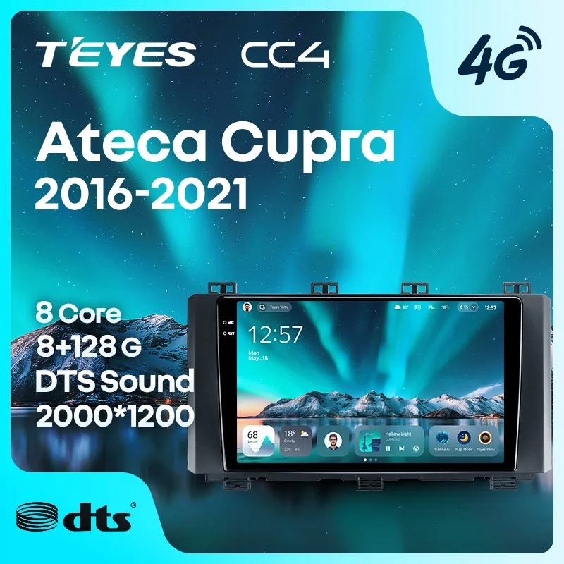 TEYES CC4 For SEAT Ateca Cupra 2016 - 2021 CarPlay Auto 2DIN Car headunit Autoradio Car Radio Multimedia Stereo