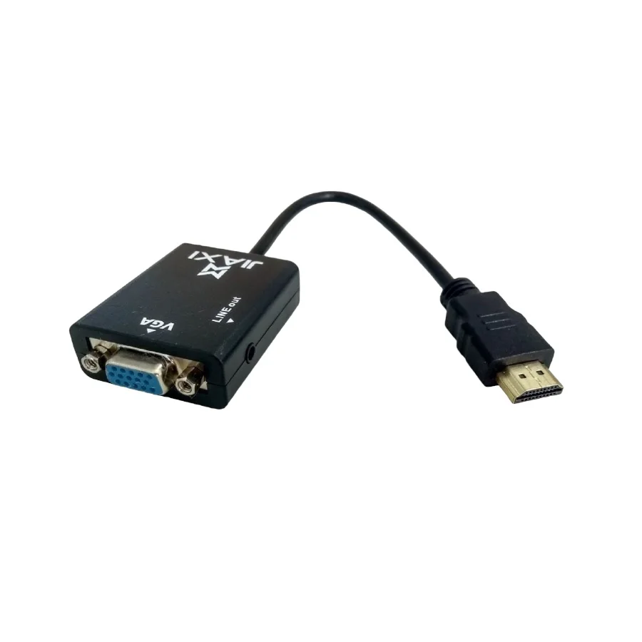 Cabo Conversor HDMI Para VGA Áudio Vídeo Full HD