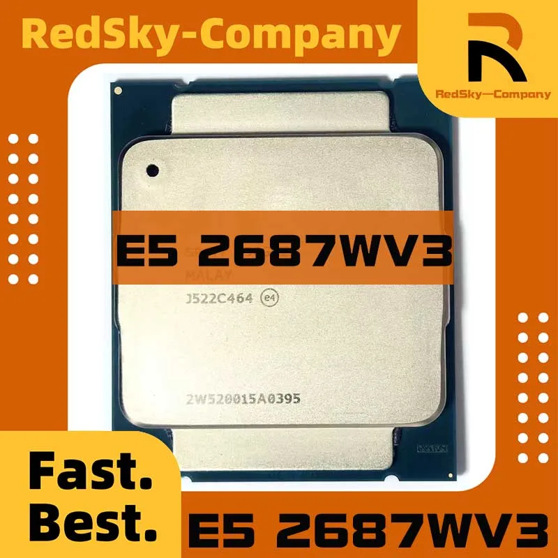 Used E5-2687WV3 E5 2687W V3 E5-2687WV3 E5 2687W V3 CPU 22nm 10 Cores 20 Threads 3.1GHz 25MB 160W LGA2011-3 perfect test