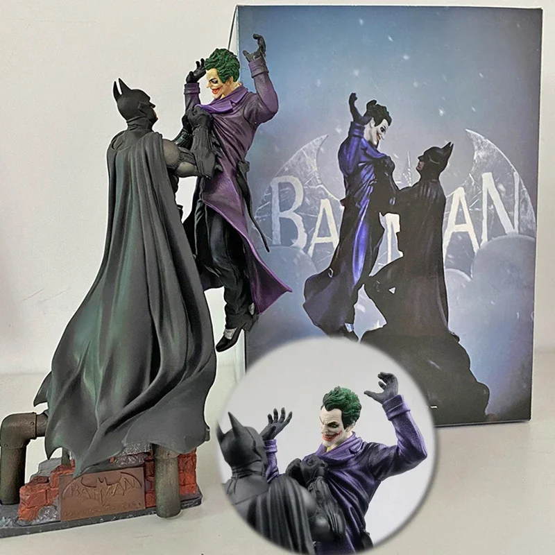 Batman VS Joker Figurka akcji Arkham Komiks Anime Bruce Wayne Joker Figurka z podstawą Duża statuetka Model kolekcjonerski Prezenty na Halloween — 2