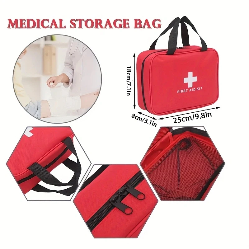 Kit de primeiros socorros, conjunto de caminhadas de sobrevivência de emergência, kit de acampamento de primeiros socorros para família, pacote de sobrevivência médica de viagem