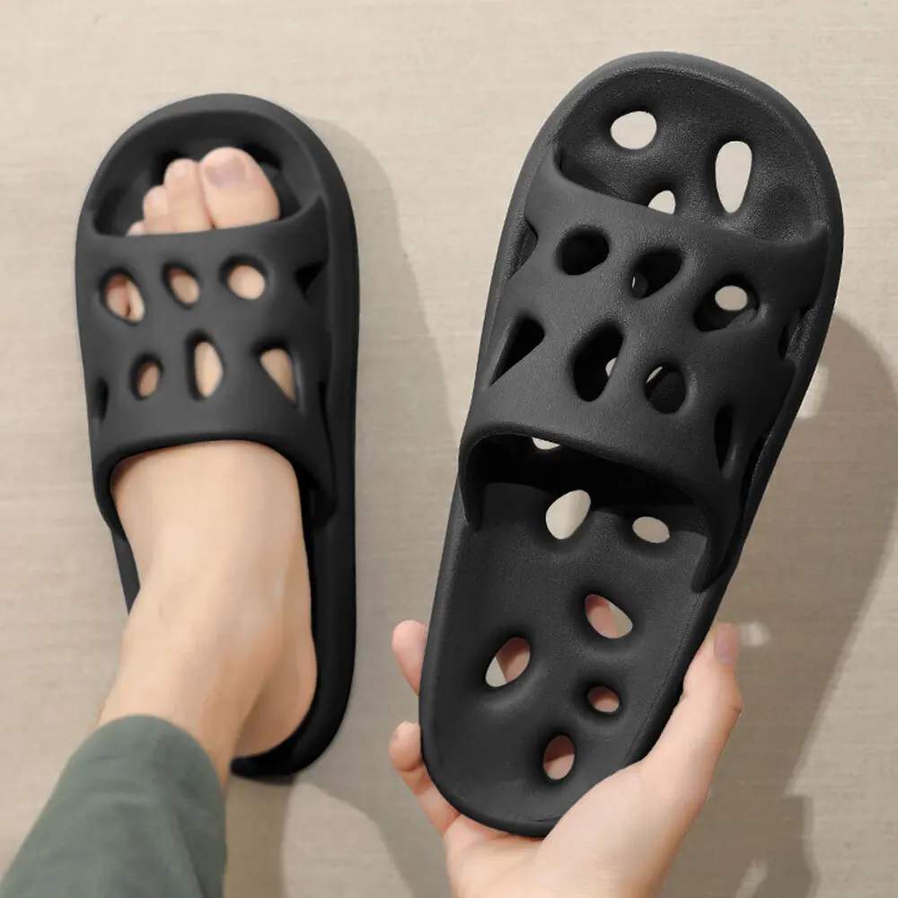 1 + 1 EVA Modern Cheese Bathroom Fire Sliding-proof Bathroom Water-drained Non-slip Slippers