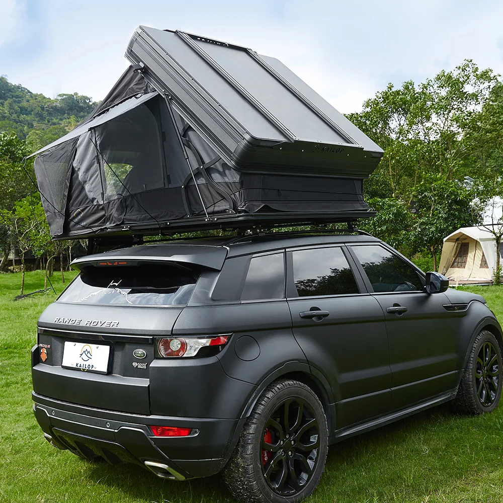 Car Roof Tent, 4 Person Rooftop Tent, Outdoor Camping Tent,Suitable for 4x4 Off Road Camper Camping with Telescopic Ladder